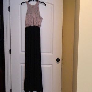 Xscape brand silver beaded gown